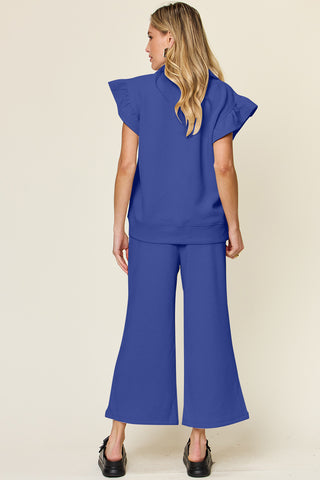 Athena Top and Drawstring Wide Leg Pants Set