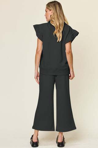 Athena Top and Drawstring Wide Leg Pants Set