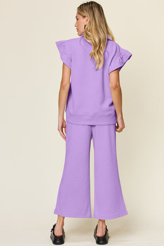 Athena Top and Drawstring Wide Leg Pants Set