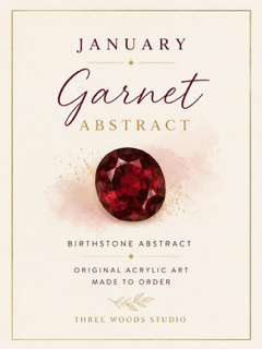January Garnet Abstract