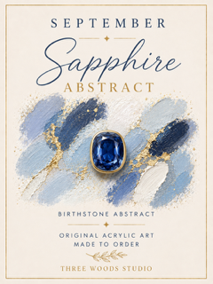 September Sapphire Abstract